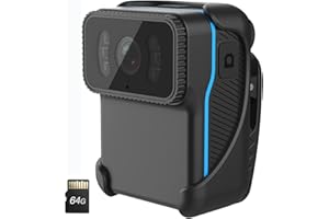 WEIIBDIE 1080P Body Camera with Video and Audio Recording, Night Vision,Waterproof Shell,WiFi Hotspot,Personal Mini Body Cam for Enforcement/Riding/Delivery/Daily Use,with 64GB Memory Card