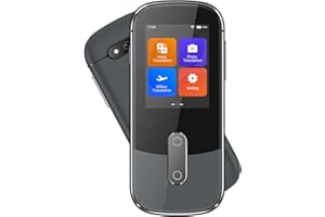 Anfier Offline Language Voice Translator Device W09 PRO for 144 Languages and Accents Photo Translation No WiFi Internet Needed for Travel Business W09 Grey