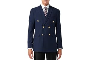 KSWYCT Mens Double Breasted Suit Blazer Casual Jacket for Mens Slim Fit Solid Sport Coat Jacket for Business Formal Wedding