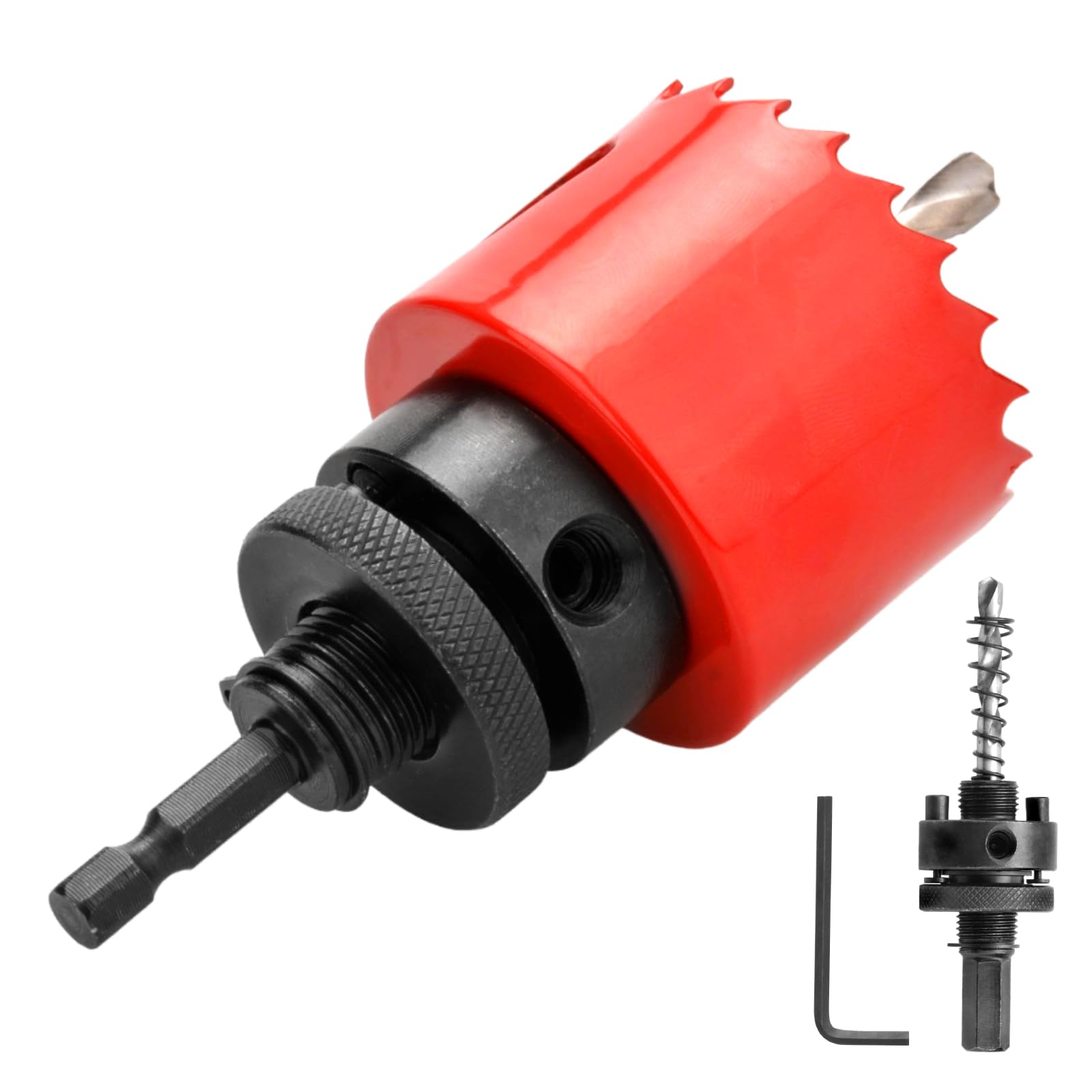 GUOQEE 53mm Hole Saw with Quick Change Arbor, Hole Drilling Cutter HSS BI-Metal for Wood, Plywood, PVC, Drywall and Metal Sheet — image 1