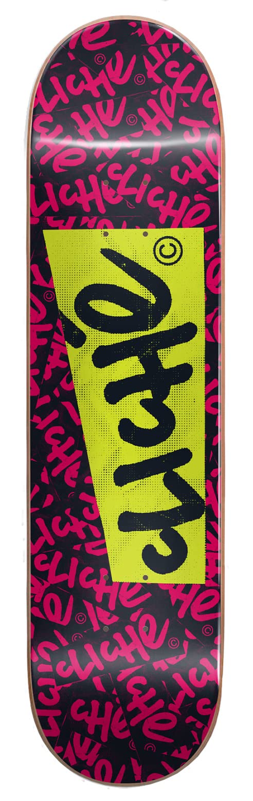 Paper RHM Skateboard Deck 8.375 x 32.18 Pink/Yellow
