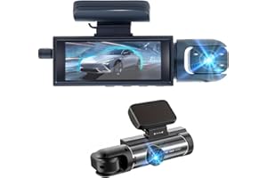 1080P Dash Camera Front and Inside,Dashcams for Cars with IR Night Vision Loop Recording G-Sensor 24Hr Parking (1080P)