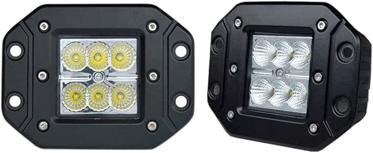 luxtar 2pcs 18 W Foco LED luz de trabajo Bar conducción niebla luz LED