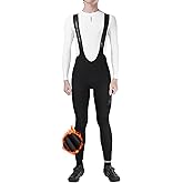 INBIKE 3D Padded Cycling Bib Pants for Men, Thermal Fleece Lined Road Bike Tights, Lightweight Bicycle Bibs Pants with Pocket