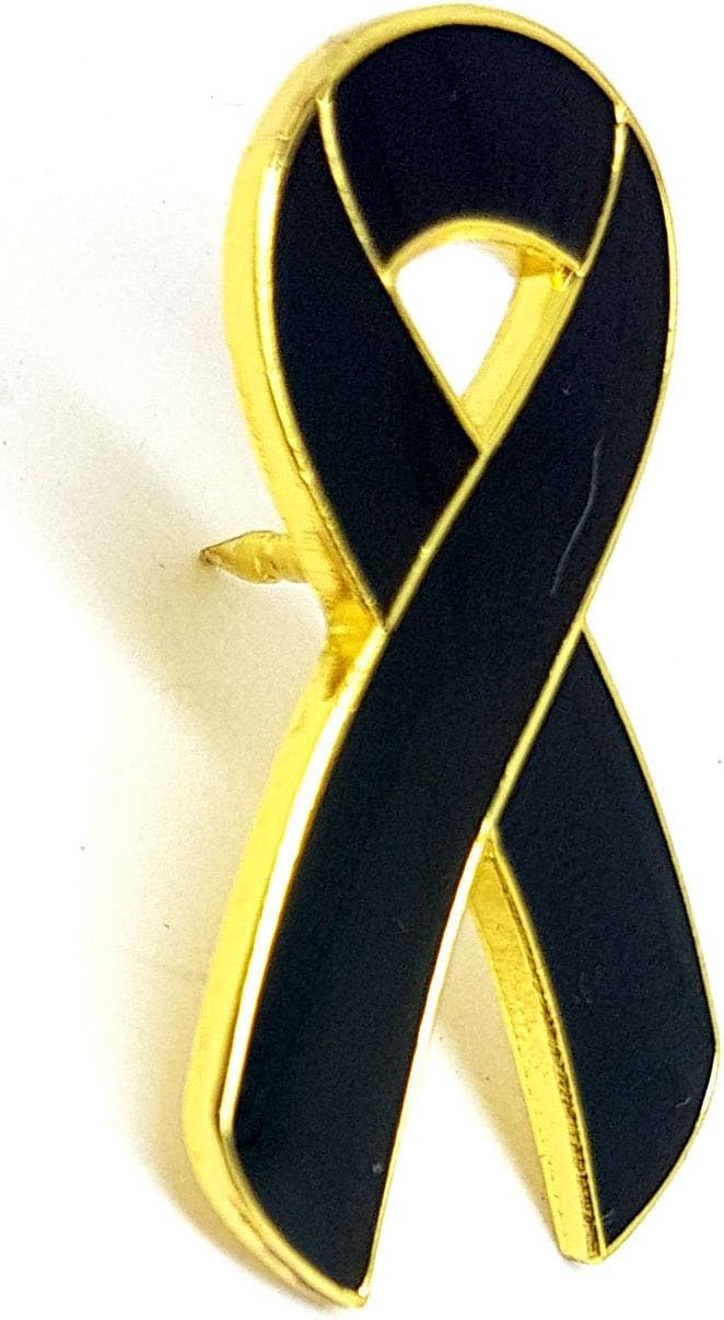 Black Mourning Ribbon For Funerals Memorial Awareness Raising Metal
