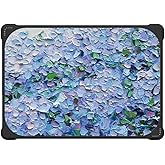 CASETiFY Bounce MacBook Air 15-inch (M2/M3/M4) Case [Enhanced Protective Corner Design/Ventilation Cutouts/Anti-Slip Grip] - Nantucket Blue Hydrangeas by Ann Marie Coolick - Clear Black