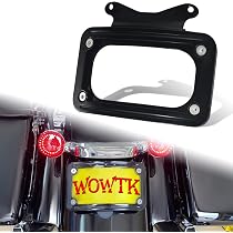 Custom Dynamics Lighted Radius License Plate Frame For Harley CVO Touring 2014-2022 - Cycle Gear