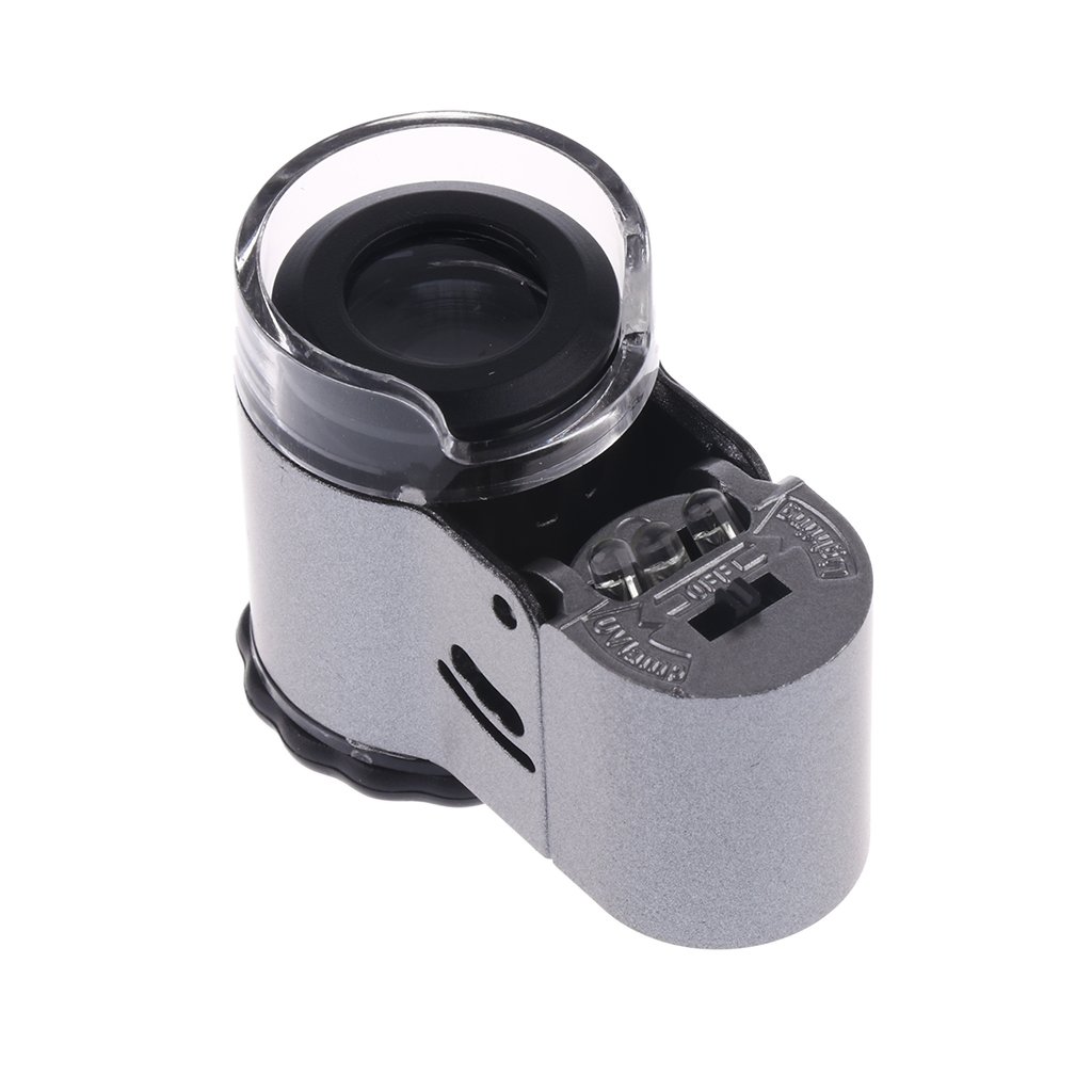 Magnifiers Office Products 50X Lighted Jewelers Loupe Magnifier with LED Fluorescence Lights+3