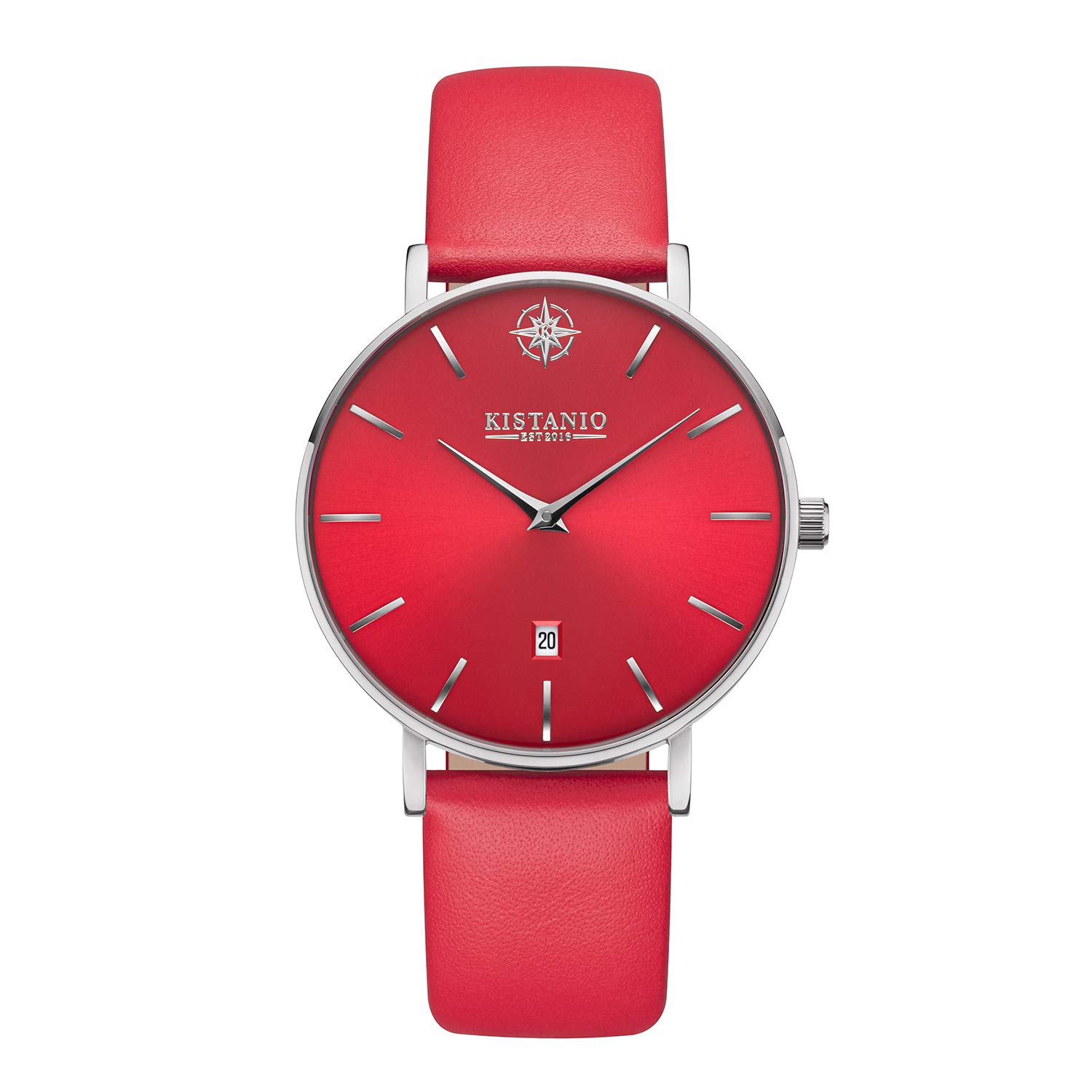 Kistanio Moyen SI-RTS-L-RTN Women's Watch with Leather Strap Date Stainless Steel Sapphire Glass