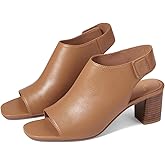 MOOMMO Women Chunky Block Heel Booties Sandals Open Square Toe Cutout Ankle Boots Backless 2" Stacked Mid Heels Matte Sandal Bootie Dress Peep Toe Heeled Sandals Hook & Loop Comfort Vintage 4-11 M US
