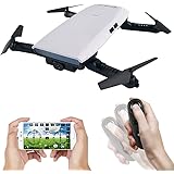 Drone With Camera Live Video, EACHINE E56 WIFI FPV Quadcopter With 2.0MP 720P HD Camera Gravity Sensor Mode Altitude Hold RC Foldable Selfie Pocket Drone APP Control RTF