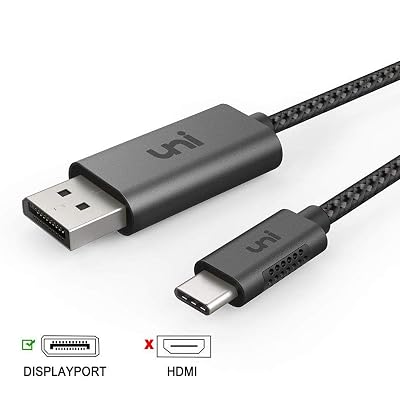 Buy uni USB C to DisplayPort Cable 4K@60Hz, Thunderbolt 3 to DisplayPort  Cable Compatible for MacBook Pro 201920182017, MacBook Air iPad Pro  20192018, XPS 15, Surface Book 2 and More-Gray, 3ft Online
