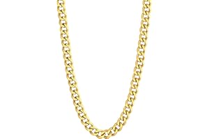 U7 Franco Curb Chain, Men Stainless Steel Necklace, Snake Curb Chain, Hip Hop Gold Plated Necklace, 18/22/26/28/30/36 Inches 