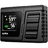 EZDIY-FAB Alpha 12V-2x6 Temp-Sensing GPU Power Adapter, Black-Standard | Real-Time Power, Overheat Alarm, TFT Screen, Aluminum Housing, 12VHPWR Compatible, 600W power Support, High-End GPU Ready