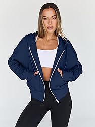 Trendy Queen Hoodies for Women Full Zip Up Cropped