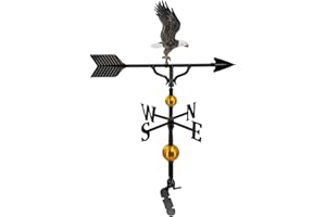 Montague Metal Products 32-Inch Deluxe Weathervane with Color Full Bodied Eagle Ornament