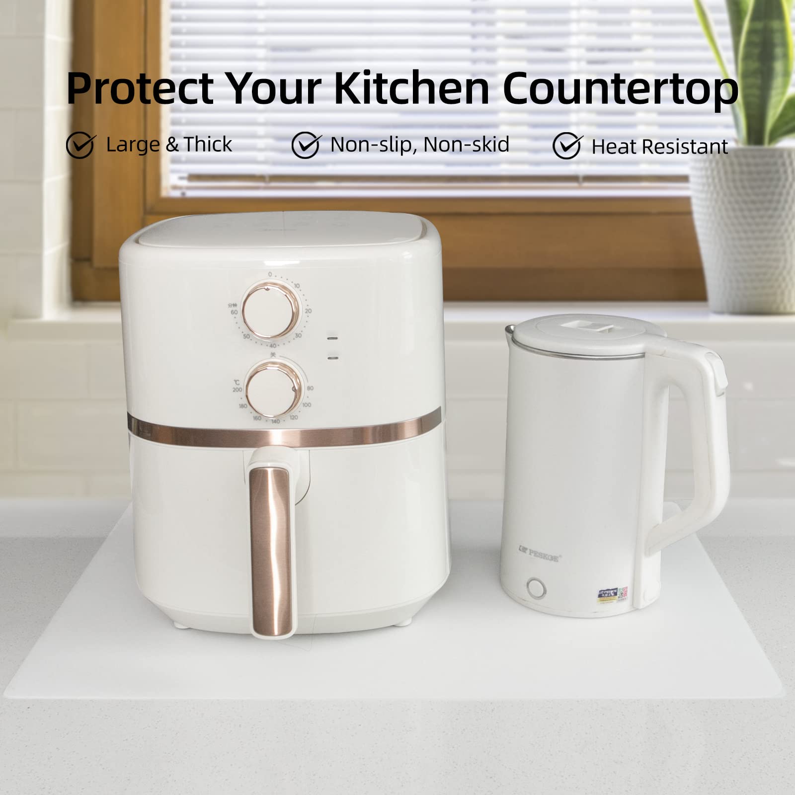 2 Pack Silicone Mats for Kitchen Counter, Treerit 23.62