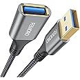 USB Extension Cable 3ft, USB Type A 3.0 (5Gbps Data Transfer & 66W Charging) Male to Female Extender for Mouse Keyboard Flash Drive Camera Printer and More