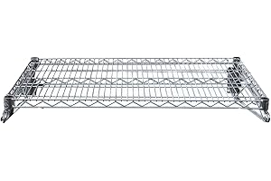 Express KitchQuip Heavy Duty Chrome Wire Storage Wall Shelf (24" x 48")