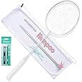 KUMPOO Professional Badminton Racket 5U | Carbon Fiber Badminton Racket Set with Grip Tape & Cover Bag | Pro Badminton Racquet Lightweight for Beginner, Intermediate Players Outdoor Games