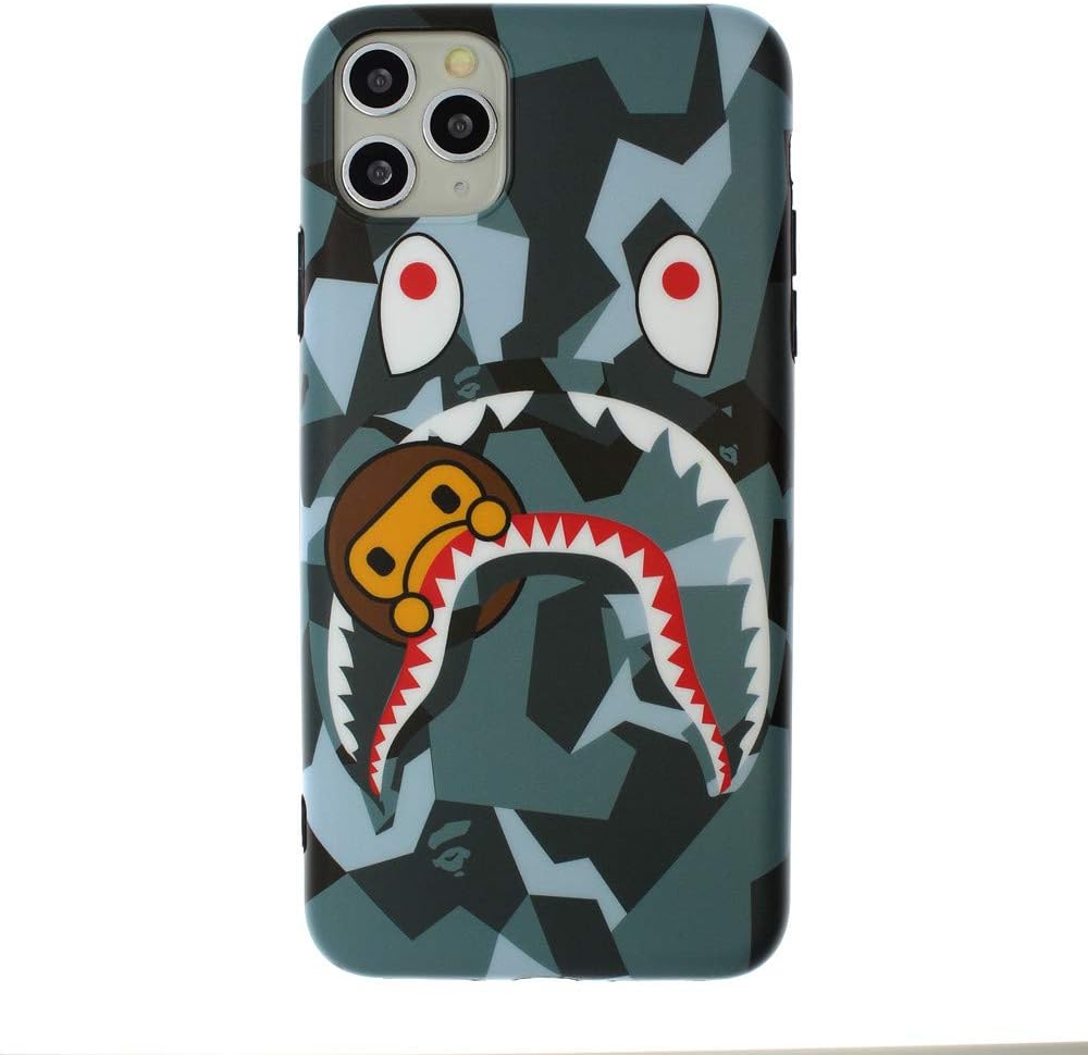 Fanke iPhone 11 Pro Max Soft Case,IMD Sleek Smooth Texture Anti Scratch Durable Coloring Premium TPU Slim Fit Cover for 6.5 iPhone 11 Pro Max with Street Fashion Trend Design (Shayu Monkey NavyBlue)