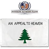 An Appeal to Heaven - Liberty Tree Embroidered Flag - Sons of Liberty Edition - Tree 3'x5' Flag Durable Fade Resistant Outdoor Display for House Yard Porch Wall Patriotic Decor