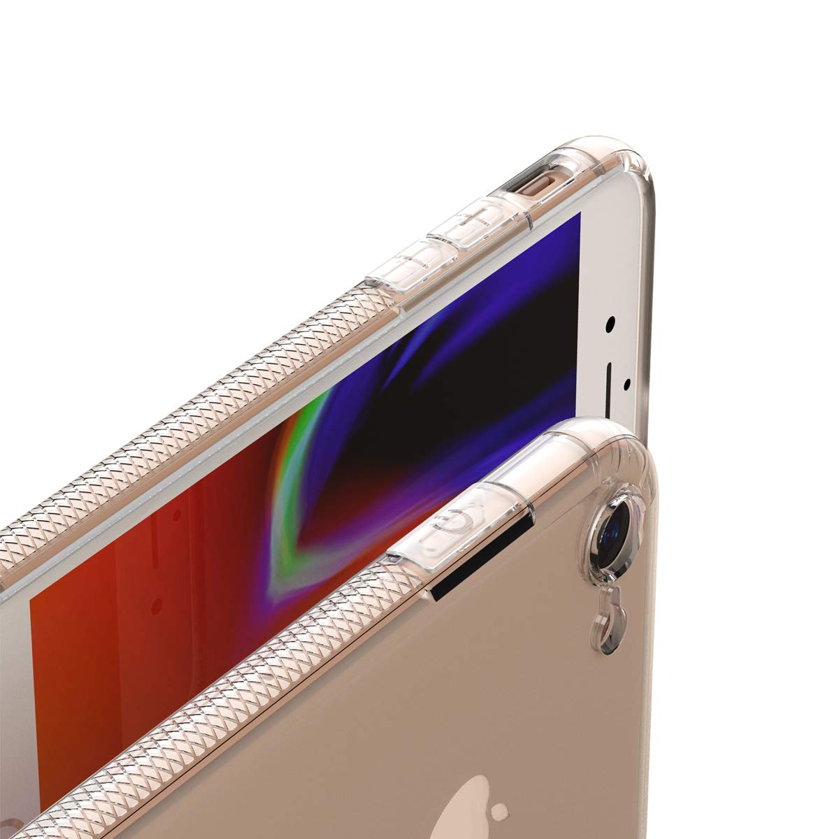 Crystal Clear iPhone 7/8 Bumper Case, [Incoming Call Flash] Raised Bezel Protective Cover with Soft Corner Air Cushion Transparent Case for Apple iPhone 7 and iPhone 8 4.7-Inch