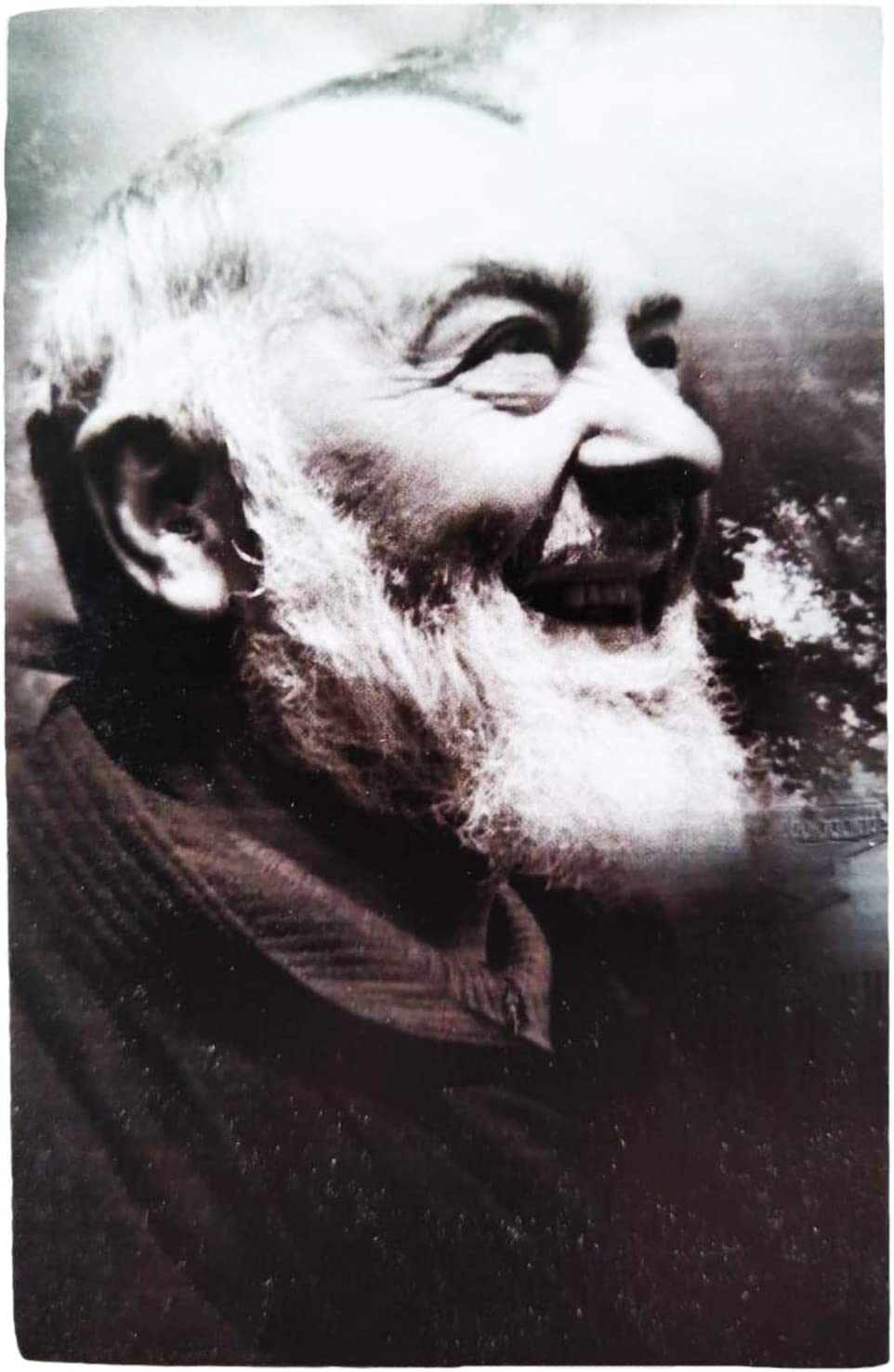 KUSTOM ART Magnet Series Padre Pio Vintage Style Collectible Magnet Print on Wood 10x6cm