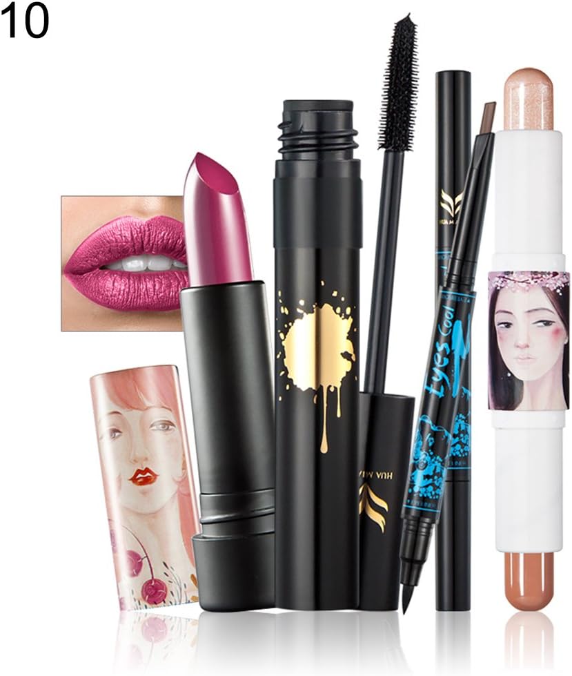 Big Promotion! Waterproof Mascara Shop,good48 4Pcs/Set Lipstick Shimmer Stick Mascara Eyeliner Eyebrow Pen Women Makeup Tools