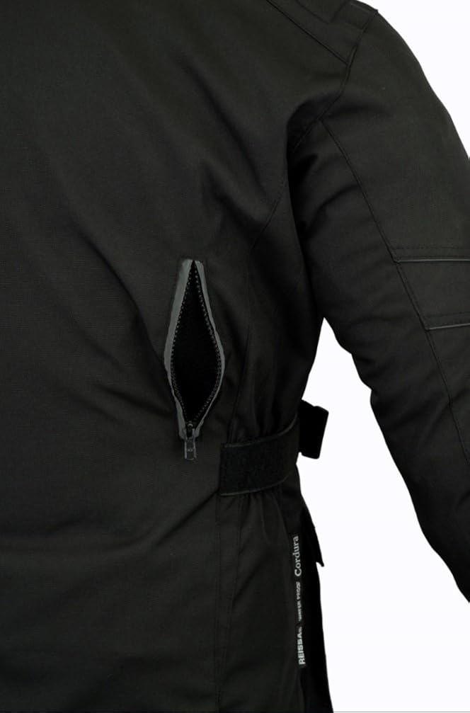 Great Size Range Mens Jerico Black CE Armoured Motorcycle/Motorbike