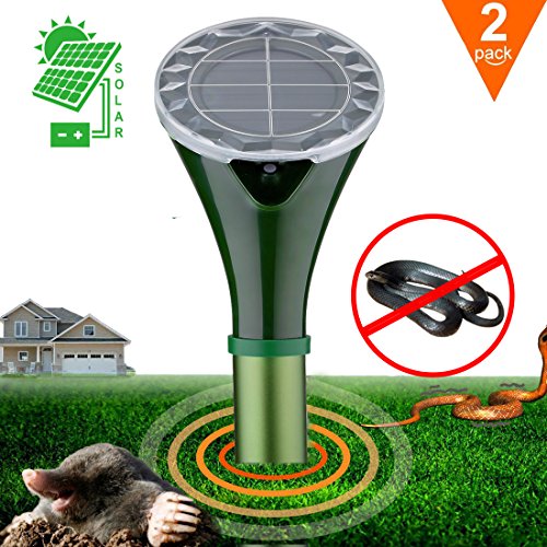 Hunter's Pest Control 2 X Solar Silent Snake Repellent Mole Repeller Spike Help You Get Rid of Snake Mole Gophers for Outdoor Garden Yard Hunter's Pest Control 2 X Solar Silent Snake Repellent Mole Repeller Spike Help You Get Rid of Snake Mole Gophers for Outdoor Garden Yard