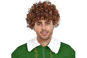 GENEHELF Budby Elf Wig Adults Halloween Cosplay Christmas Cosplay Brown Wig Hairnet One Size (Brown)
