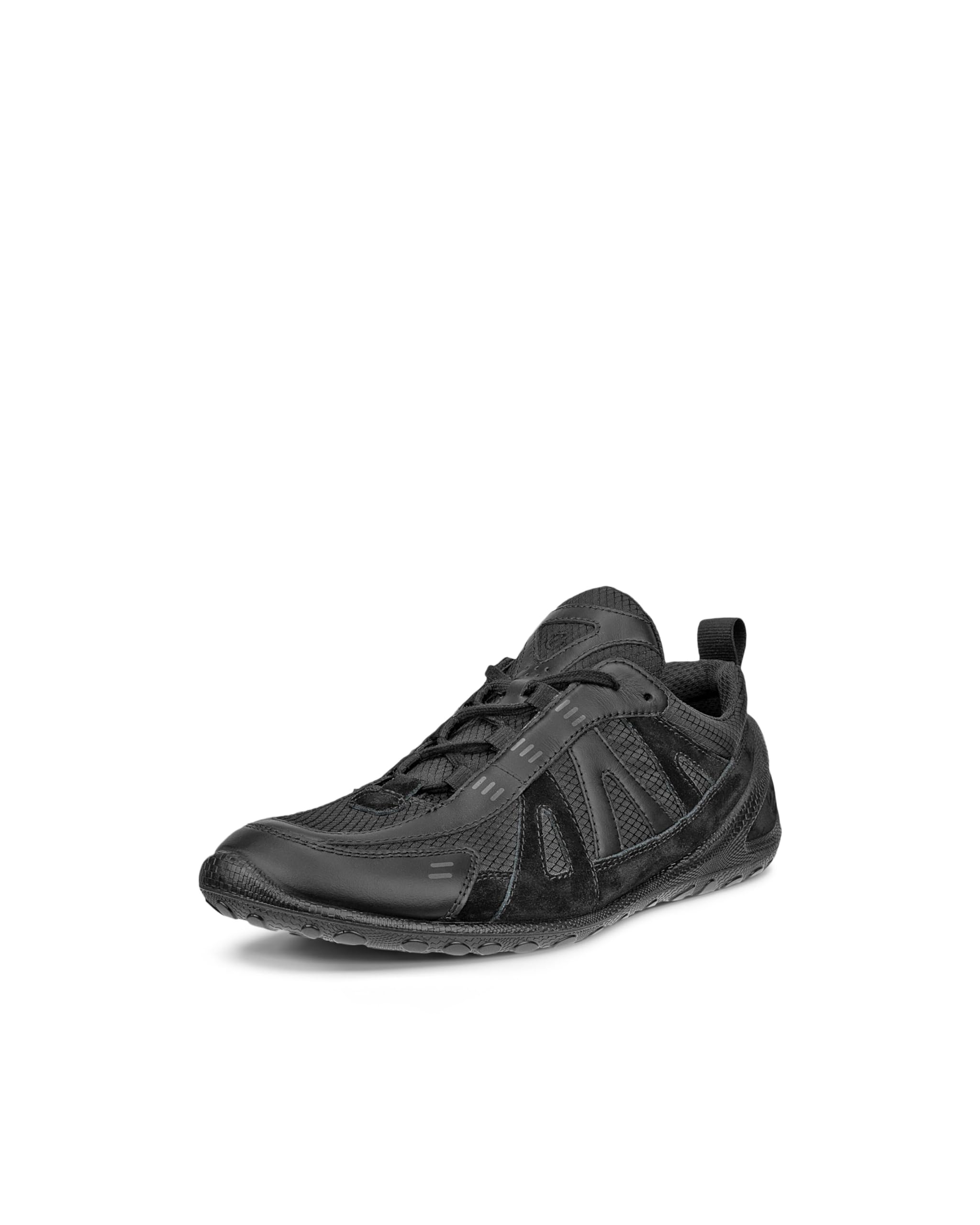 ECCO Women’s Biom Lite Lace Up Fashion Sneaker, Black/Black Suede, 8-8.5