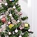 Juvale 48-Pack Mini Christmas Tree Ornaments - Pink Shatterproof Small Christmas Balls Decoration, Assorted 3-Finish Pearly Luster, Matte, Glitter, Hanging Plastic Bauble Holiday Decor, 1.5 Inches