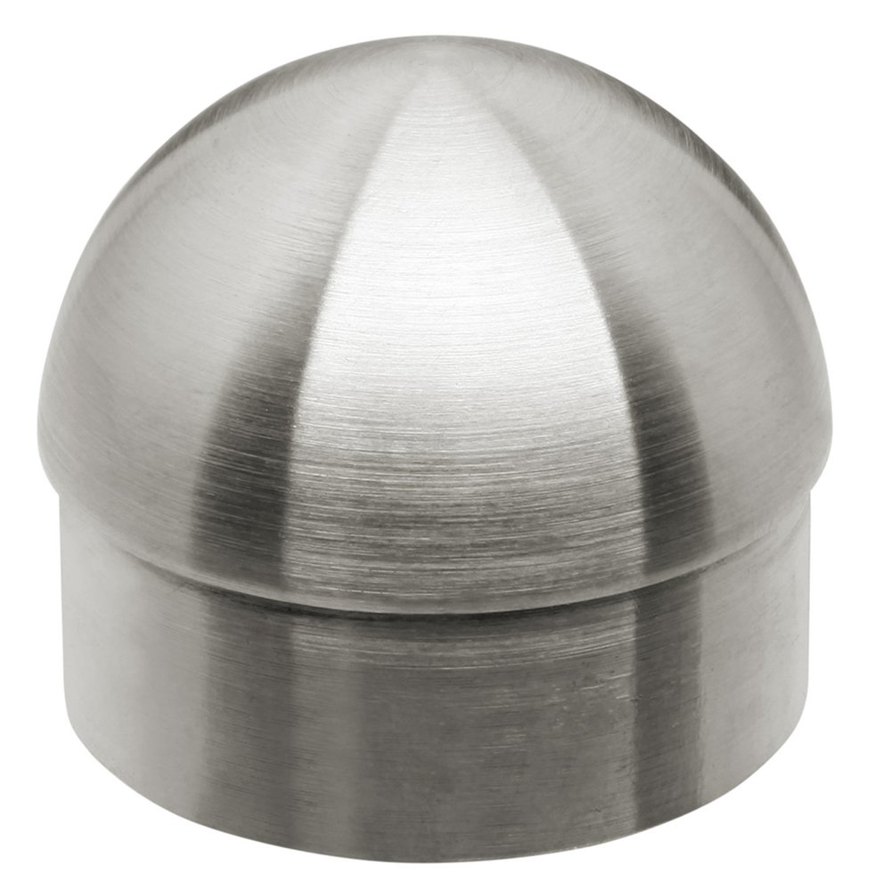 Lavi 2" Satin Solid Stainless Steel Half Ball End Cap Pipe Fittings