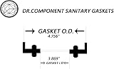 DR.COMPONENT 4" Sanitary Tri-Clamp Gaskets Buna-N Black Pack of 10 view 2