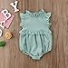 YOUNGER TREE Toddler Baby Summer Clothes Girl Ruffled Collar Sleeveless Romper Jumpsuit Clothes (Green, 80(6-12 Months))