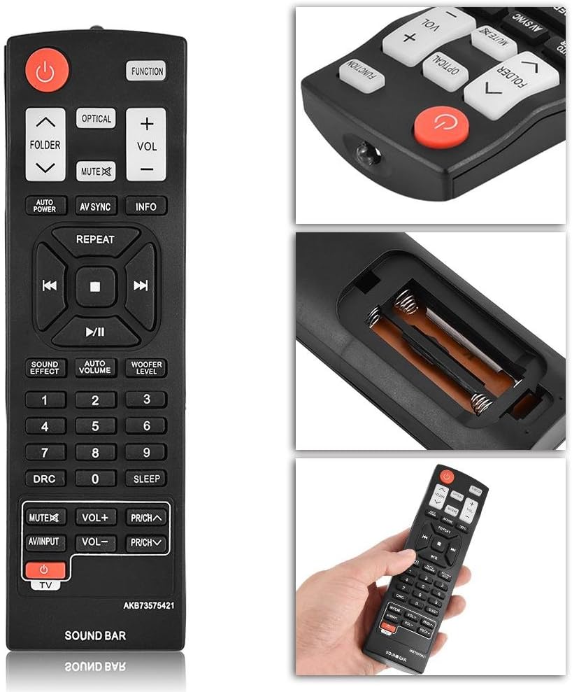 Remote Control for Soundbar Bewinner Replacement Remote Control Controller for Soundbar AKB73575421 NB4530B,Up to 10 Meters - Image 4