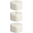 Cadence Travel Containers Basic Skincare Set - Magnetic Containers with Lids,Carry On Travel Essentials For Women/Men - 3 Small Capsules (0.56oz) - Cleanser, Moisturizer & Sun-Icon Labels - Sand