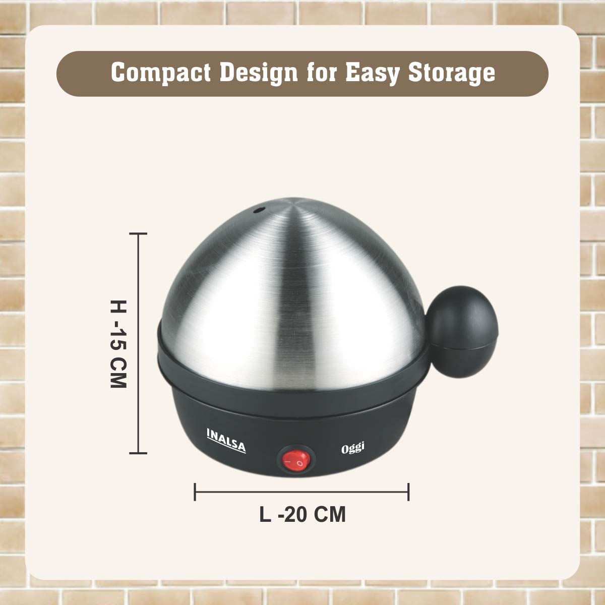 Buy Inalsa Oggi 360-Watt Egg Boiler (Black) Online at Low Prices in India -  Amazon.in