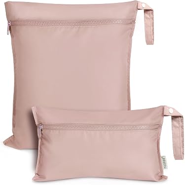 WeddHuis Sac à Langer Réutilisable Imperméable - 36x30cm - 2 Compartiments - Pour Couches Ou Maillots Mouillés