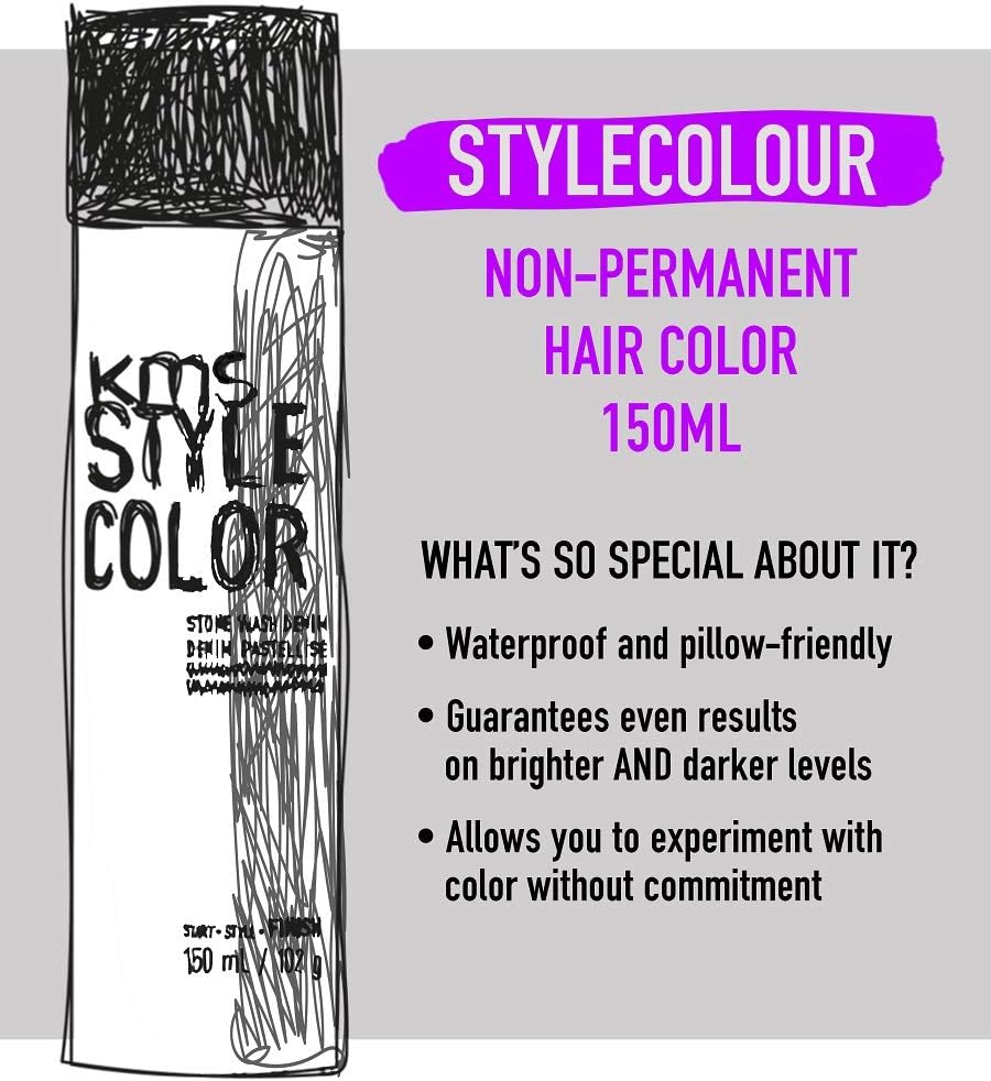 KMS Style Colour Stone Wash Denim, Temporary Hair Colour Spray, 150 ml - Image 5