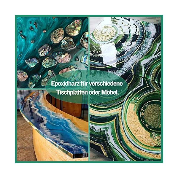 Zwanzer Epoxidharz Set Anfänger 540ml, Glasklar Epoxy Resin Gießharz 1:1 Verhältnis Epoxidharz für Kunstprojekt… – Bild 4