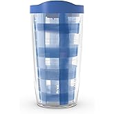 Tervis Blue Denim Made in USA Double Walled Insulated Tumbler Travel Cup Keeps Drinks Cold & Hot, 16oz, Classic
