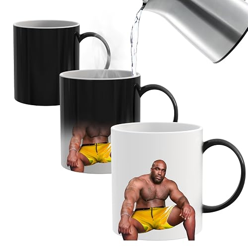 Secret Santa Gifts for Men,12OZ Novelty Heat Changing Mug,Funny Gifts for Men Him,Christmas Presents for Him Friends on Birthday Anniversary