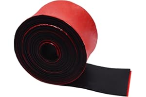 Self Adhesive Rubber Strips, Black Solid Neoprene Rubber Sheets Rolls for DIY Insulation Cushion Gasket Sealing Liner Crafts 