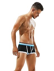 SEOBEAN Mens Low-Rise Trunk Boxer Brief Underwear