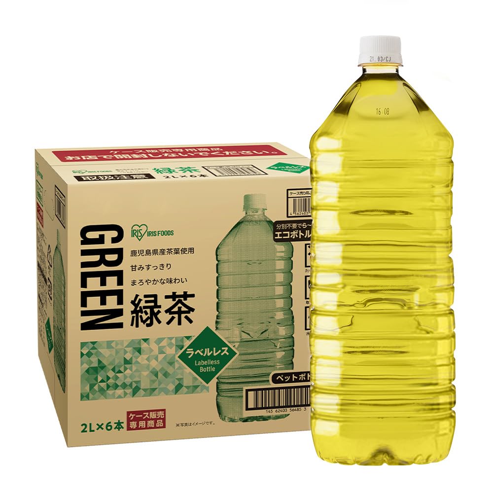 アイリスオーヤマ 緑茶ラベルレス 2L×6本の商品画像