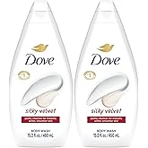 Dove Body Wash, Silky Velvet 2-Pack – Luxurious Moisturizing Cleanser for Smooth, Soft Skin, 15.22 Oz Ea