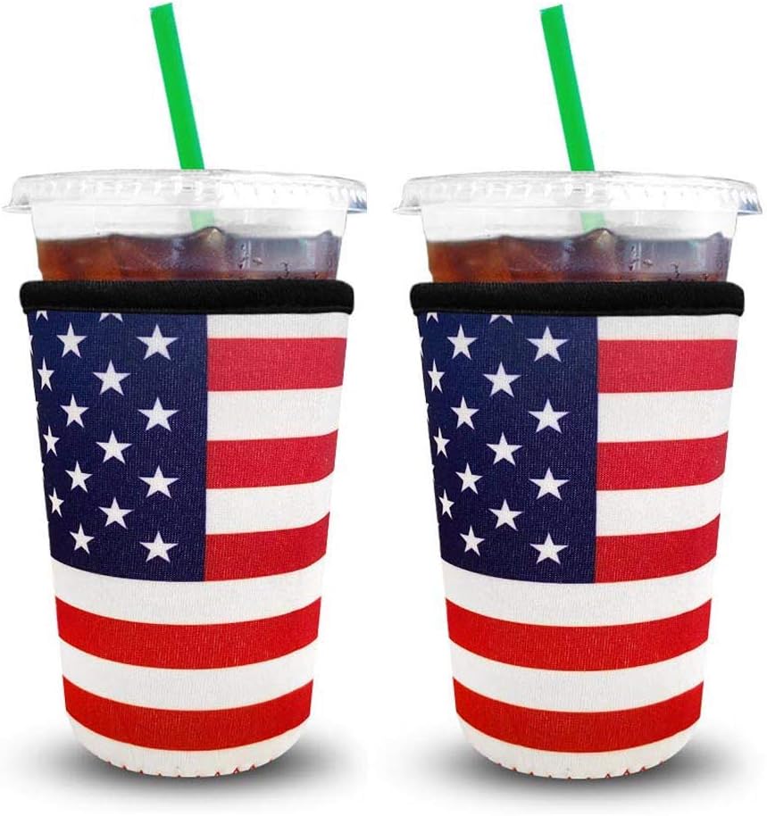 XccMe Reusable Iced Coffee Sleeves 2 Pack Neoprene